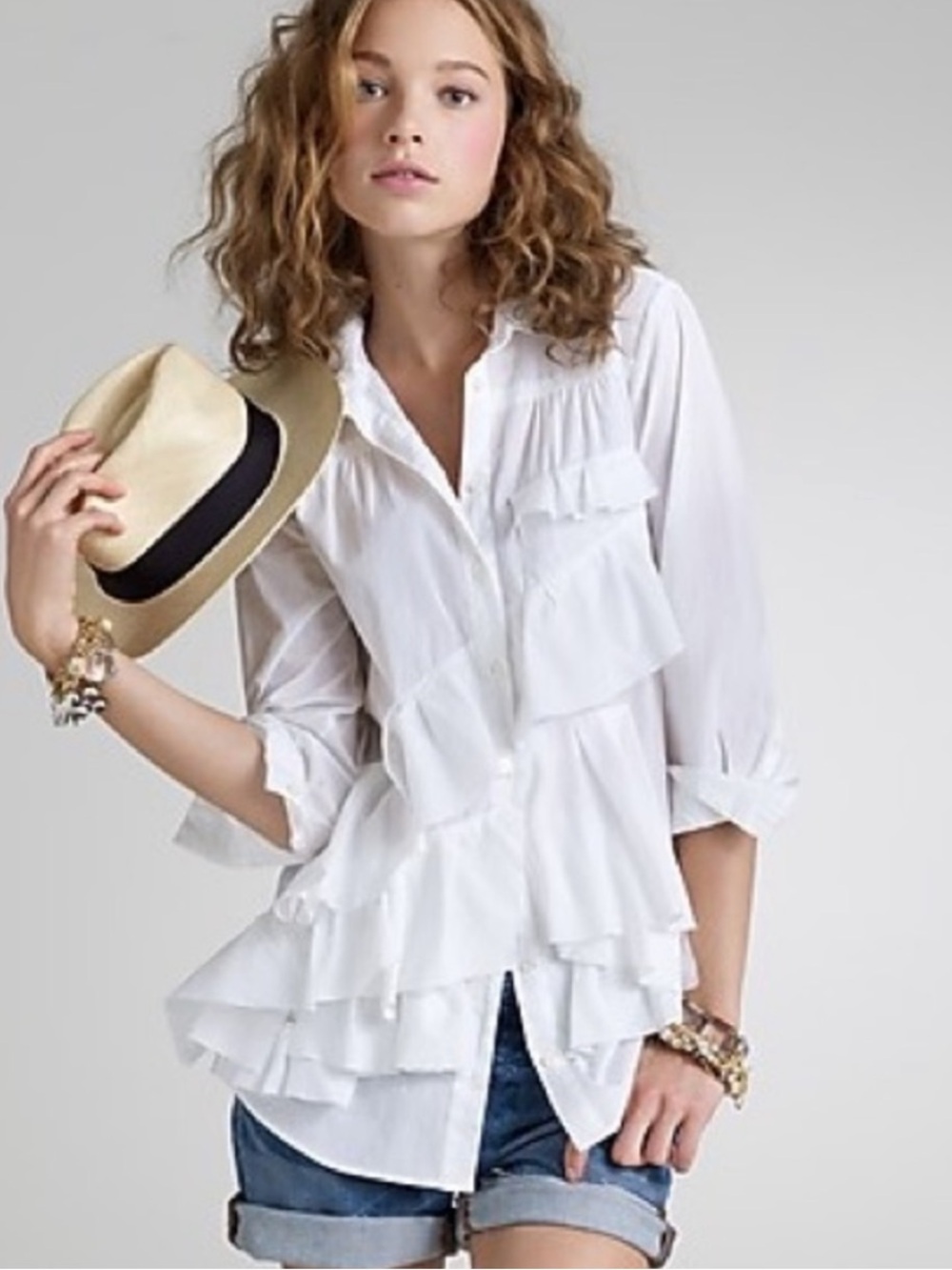 J. Crew Vintage Ruffled Tunic